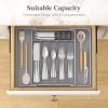 Silverware Drawer Organizer, Expandable Utensil Tray for Kitchen, BPA Free Flatware and - Plastic - 7RZC5T