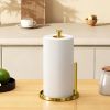 Paper Towel Holder Countertop, Standing Paper Roll Holder with Anti Slip Weighted Base - Metal - 7RZETJ