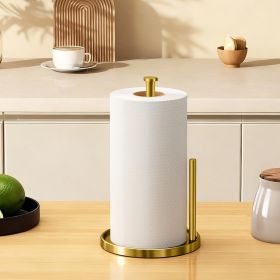 Paper Towel Holder Countertop, Standing Paper Roll Holder with Anti Slip Weighted Base - Metal - 7RZETJ