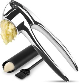 Kitchen Premium Garlic Press Set – Rust Proof & Dishwasher Safe Garlic Mincer Tool with - Stainless Steel - 7RZRHP