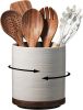 Utensil Holder, 360° Rotating Extra Large Ceramic Kitchen Utensil Holder for Countertop, 7.3' Cooking Utensil Crocks for - Ceramic [7RZVNP]