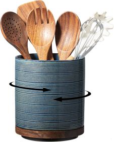 Utensil Holder, 360° Rotating Extra Large Ceramic Kitchen Utensil Holder for Countertop, 7.3' Cooking Utensil Crocks for - Ceramic - 7RZVYT