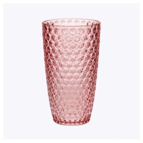Diamond Cut Acrylic Glasses Drinking Set of 4 (19oz), Plastic Drinking Glasses, BPA Free - as Pic - H5L7L8