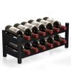 Kitchen Natural Bamboo Products Wine Rack Display Storage Holder  Shelf [H9FIZA]