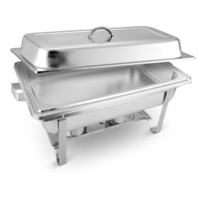 2.38 Gal Stainless Steel Chafing Dish – Buffet Food Warmer with Durable Metal Construction
