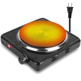 1500W Electric Single Burner Portable Heating Hot Plate Stove Countertop RV Hotplate with Non Slip Rubber Feet 5 Temperature Adjustments [HGA3XY]