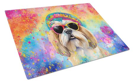 NEW Shih Tzu Hippie Dawg Glass Cutting Board Decorative Tempered Glass Kitchen Cutting and Serving Board Large Size Chopping Board