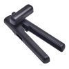 Stainless Steel Manual Can Opener with Locking Handles, Black