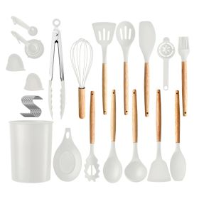 35Pcs Kitchen Cooking Utensils Set Spatula Set Baking Utensil Set Kitchen Accessories - White - X3WC6V
