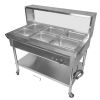 6-Pan Commercial Food Warmer with Dividers, Professional Buffet Catering Food Warmer, Electric Steam Table, Stainless Steel