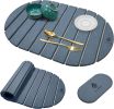 Stone Dish Drying Mat for Kitchen Counter, Quick Dry Diatomaceous Earth Drying Mat, Foldable Absorbent Stone Drying Pad8" × 4" for Dishes, Cups