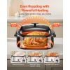 Roaster Oven, 24QT Electric Turkey Roaster Oven, 150-450 Fahrenheit Adjustable Temp Electric Roasting Pan with 3 Bin Buffet Server, Self-Basting Lid