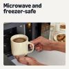 Basics Glazed Stoneware Coffee Mugs, Ceramic 4-Piece Set, 16 oz, Microwave and Dishwasher-Safe, Ivory