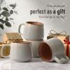 Large Ceramic Coffee Mugs Set of 4 | 16 oz Stoneware Coffee Cups | Lead-Free, Non-Toxic | Microwave and Dishwasher Safe | - Stoneware [7RMAJP]