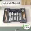 Silverware Drawer Organizer, Expandable Utensil Tray for Kitchen, BPA Free Flatware and Cutlery Holder, Adjustable Plastic - Plastic - 7RMD7J