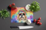 NEW Shih Tzu Hippie Dawg Glass Cutting Board Decorative Tempered Glass Kitchen Cutting and Serving Board Large Size Chopping Board