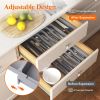 Silverware Drawer Organizer, Expandable Utensil Tray for Kitchen, BPA Free Flatware and - Plastic - 7RMM6P
