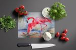 NEW Flamingo Glass Cutting Board Decorative Tempered Glass Kitchen Cutting and Serving Board Large Size Chopping Board