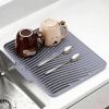 Silicone Dish Drying Mat for Kitchen Counter, Non-Slip Drain Pad, Dish Drying Pad, Easy to Clean Dish Rack Pad, Multi-Use as Heat Resistant Trivet
