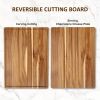 1pc 20*15in Heavy-Duty Large Acacia Wood Cutting Board with Juice Groove - Thick Wood Chopping Board Suitable, BBQ, for &, Hygienic