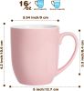 16 oz Large Coffee Mugs Set of 6 Ceramic Coffee Mug White Coffee Cups Tea Cups Idea Gift for - Ceramic - 7RZ51T