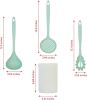 Kitchen Utensils Set, 8pcs - Nonstick Cooking Tools with Utensil Holder - Nylon Spoon, Ladle, Skimmer, Spaghetti Server, and - Nylon [7E71NX]