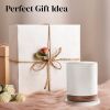 7.6" 360° Rotating Utensil Holder, Kitchen Utensil Holder for Countertop,Large Ceramic Utensil Crock for Kitchen Decor, Protection Cork Bottom