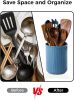 Utensil Holder, Extra Large Utensil Crock, Stable Ceramic Utensil Organizer, Cooking Tool - Ceramic - 7E7VAP