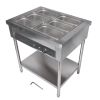 6-Pan Commercial Food Warmer, Professional Buffet Catering Food Warmer, Electric Steam Table, Stainless Steel