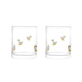 12 fl oz Easter Goose Charm Drinking Glasses, Set of 2