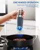 Gravity Electric Salt and Pepper Grinder Set Automatic Salt and Pepper Grinder Set with LED Light, Battery Operated - Ceramic [7RD4AX]