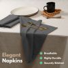 Cloth Napkin Set of 12, 100% Cotton, Washable, Reusable Dinner Cloth Napkin 17x17 inches, Table Decor Napkins for Dinner, Events, Gray