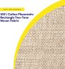 Collection 100% Cotton Placemats for Dining Room Rectangle Two Tone Woven Fabric 13" x 19" Soft Durable Table Mat Set, Set of 6, Eggshell