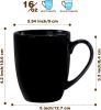 16 oz Large Coffee Mugs Set of 6 Ceramic Coffee Mug White Coffee Cups Tea Cups Idea Gift for - Ceramic - 7RM9XX