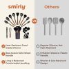 Kitchen Utensils Set – 22-Piece Silicone Cooking Utensils Set, Spatula Set with Holder, Wooden Handle Silicone Kitchen Gadgets for Nonstick [7R43EJ]