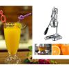 Manual Stainless Steel Citrus Juicer – Hand Press, Silver
