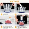KOIOS Electric Food Chopper Processor Vegetables Meat Grinder Mixer 2L Glass Clear Bowl [X3GU57]