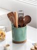 Utensil Holder, 360° Rotating Extra Large Ceramic Kitchen Utensil Holder for Countertop, 7.3' Cooking Utensil Crocks for - Ceramic [7RMYWP]