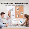 48"x 36" Whiteboard & Cork Board Combo with Aluminum Frame – 2-in-1 Magnetic Dry Erase Bulletin Board for Wall Mount – Ideal for School, Home, Office