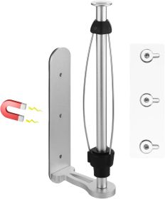 Magnetic Paper Towel Holder for Fridge, No-Drill Paper Roll Holder with Ratchet Damping, One Hand Tear Design, Self-Adhesive & Wall-Mounted for RV