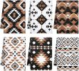 Set of 6 Western Aztec Kitchen Towels Vintage Themed Dish Towel Bathroom Decorative Rustic Cloths for Kitchen Bathroom Home Cooking Housewarming