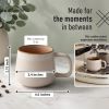 Small Ceramic Coffee Mugs Set of 4 | 8 oz Stoneware Coffee Cups | Lead-Free, Non-Toxic | Microwave & Dishwasher Safe | - Stoneware [7RMA06]