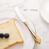 Gorgeous 6.9" Butter Spreader, 18/10 Stainless Steel, Set of 4, Gold Accent Butter Knife