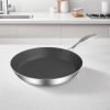 10.2 inches Stainless Steel Fry Pan – Non-Stick Interior, Induction Compatible Frying Pan Skillet
