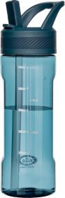 Water Bottle with Straw,Tritan BPA-Free,Leak-Proof Design for Travel, Home, School, (Midnight Blue)