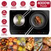 Double Induction Cooktop, Portable Dual Countertop Burner with Sensor Touch, 4000W Induction Cooktop 2 Burner