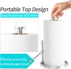 Paper Towel Holder Countertop, Standing Paper Roll Holder with Anti Slip Weighted Base, Stainless Steel Freestanding Paper - Metal [7RMHG6]