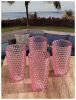 Diamond Cut Acrylic Glasses Drinking Set of 4 (19oz), Plastic Drinking Glasses, BPA Free - as Pic - H5L7L8