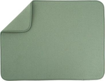 Dish Drying Mat XL, 18' x 24', Absorbent Microfiber Kitchen Counter Mat, Dish Drying Pad for Dishes, Utensils, Pots and Pans, Extra Large, Sage Green