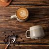 Ceramic Coffee Mugs Set of 4 | 12 oz Stoneware Coffee Cups | Lead-Free, Non-Toxic | Microwave and Dishwasher Safe | - Stoneware [7RD43J]